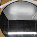 Bathroom Mirror for Wall, 24 Inch Round Mirror, Matte Black Metal Framed Circle Vanity Mirror for Bathroom Bedroom Living Room Entryway, Anti-Rust, Tempered Glass, Hanging or Leaning