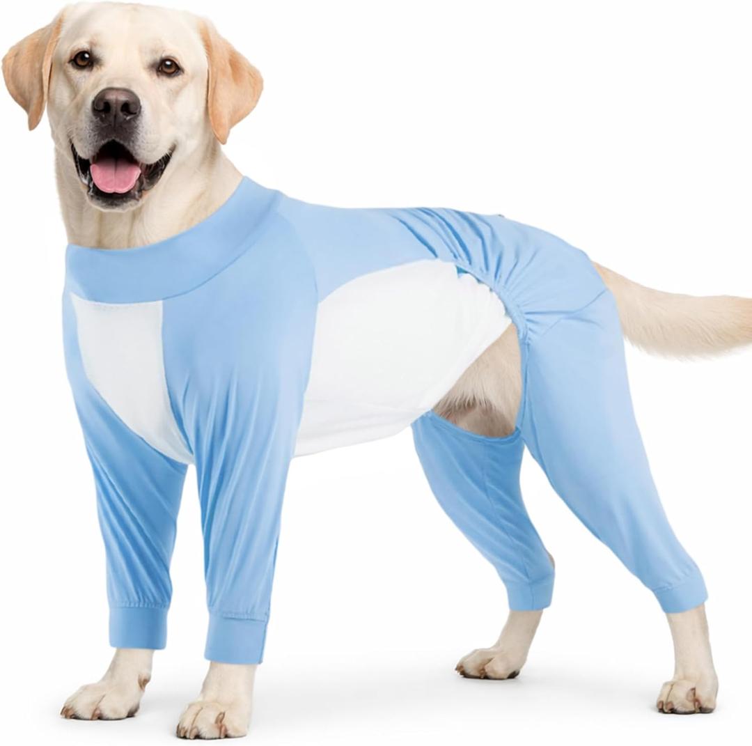 ROZKITCH Dog Cooling Sun Protection Suit, 2-in-1 Full Body & Front-Leg Dog UV Shirt with Adjustable Drawstring, Breathable Mesh Belly, Summer Dog Apparel for Small Blue M