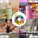 2 x 7PCS Halloween 3D Straw Cover Caps, Straw Toppers for 30&40 Oz Tumbler, Stanley Cup Accessories, Tumbler, Dust-Proof Reusable Straw Tips Lids, 10mm 0.4in - Colored - with Storage Case