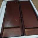 ChooChoo Wood Wall Cabinet with Doors, Medicine Cabinet with Adjustable Shelves Over The Toilet, Rustic Cabinet Wall Mounted for Bathroom, Kitchen, Living Room, Dark Cherry