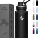 Sports Water Bottle 32oz, Insulated Water Bottle with Handle,Stainless Steel,Simple Modern,Suitable for Travel, School, Boy, Girl(Black)