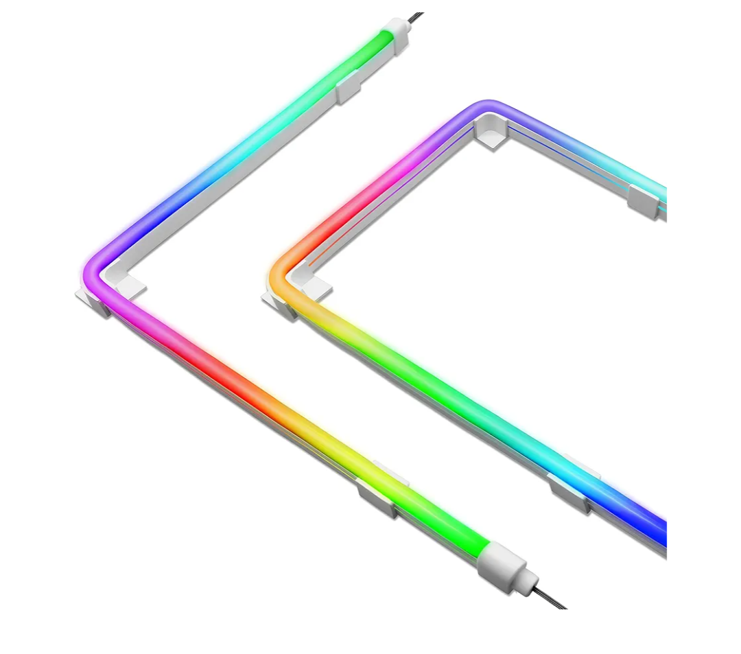 EZDIY-FAB Premium LED Strip Kit for PC 5V ARGB Motherboard Sync,Upgraded with 3-Kinds Mounting Clips-2X 400mm Smooth Lighting Strip