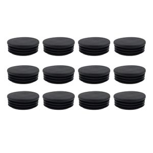Round Plastic Plug,TTZEZE OD:60mm/2.36''Pipe Tubing End Cap Black Round End Caps,Chair Glide Insert Furniture Finishing Plug for Round Metal Tube,12 PCS