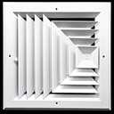 HVAC Premium 8 x 8 (in) HVAC Vent Cover - 3 Way Supply Grille - Duct Cover & Diffuser - Low Noise - for Ceiling - with Opposing Damper Blades [Outer Dimensions: 11'' Width