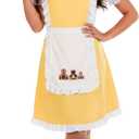 fun shack Womens Golden Hair Book Character Costume Halloween Teacher Womens Book Character Costumes for Adults (Large, Yellow)