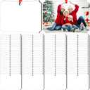 Zeyune 48 Pcs Christmas Sublimation Ornament Blanks 3.5"x2.48" Rectangle Double Sided Blanks Christmas Hanging Ornament Blank Personalized Sublimation Blank with Rope DIY for Xmas Tree Decoration