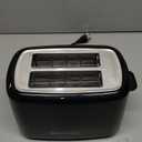 Toastmaster 2-Slice Toaster - Black with Stainless Steel - Kitchen Essential for Sandwich Bread & Breakfast Toast - Toaster with Wide Slots, High Rise Toast Lift & Cool-Touch Exterior