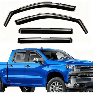 in-Channel Window Rain Guards for Chevy Silverado/GMC Sierra 1500 2019-2025 Crew Cab