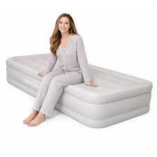 Supply Cube Single Inflatable Bed - Waterproof and Durable Air Mattress for All Night Comfort - Versatile Camping Bed for Home or Outdoor