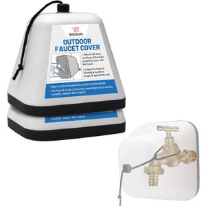 Outdoor Faucet Covers for Winter, Easy to Install Insulated Foam Protector Against Freeze for Outside Faucet Water Spigot Garden Hose Bib, Reusable, 2 Pcs