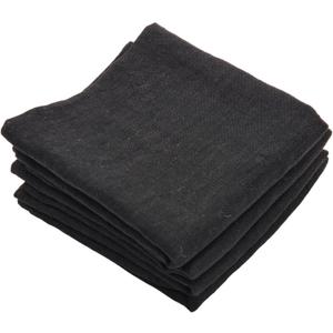 Marc Oliver Black Stonewashed Pure Linen Napkins. Set of 4 20" x 20" Fully Sewn Hem. Fully Washable for Everyday & Entertaining. Machine Washable Reusable Cloth Napkin for Everyday and Entertaining.