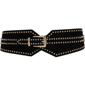 ZYALTFDC Women Wide Elastic Belts Chunky Stretchy Thick Belts for Women Dress Retro Cinch Girdle Vintage Waistband, Size: Suit for Waist Size 33.5"-43.5"