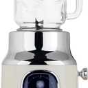 CULINARY CHEF Retro Smoothie Maker Blender with Mason Jar, Perfect for Shakes and Smoothies, 300-Watt, Cream