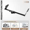 KUAFU Rear Class 3 2 Trailer Hitch Compatible with 2004-2020 Toyota Sienna All Styles Replacement for 75237 Towing Receiver Steel Black
