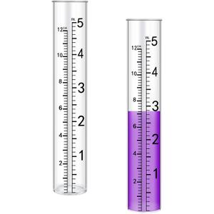 SynHHergyx 2 Pcs 5" Rain Gauge Replacement Tubes for Outdoor Plastic Rain Gauges for Garden Yard Home, Clear Rain Gages