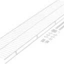 Rubbermaid Direct Wall Mount Closet Shelf, 4 Ft. Wide, Mounting Hardware Kit Included, White, Wire Shelving Organizer System for Home/Laundry/Bathroom/Mudroom/Pantry/Linen Closet