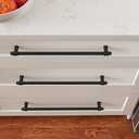 Amerock Destine 12-5/8 inch (320 mm) Center-to-Center Matte Black Cabinet Pull, BP36903FB