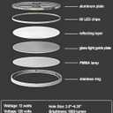 1-Pack 6 Inch Recessed Ceiling Light with Junction Box, 1050LM, 2700K-5000K 5CCT, Dimmable, Ultra-Thin LED Recessed Lighting for Kitchen, Bedroom, and Living Room