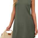 Sampeel Dresses for Women 2025 Casual Summer Sundresses Sleeveless Tank Dress Fashion Outfits (Green, S)