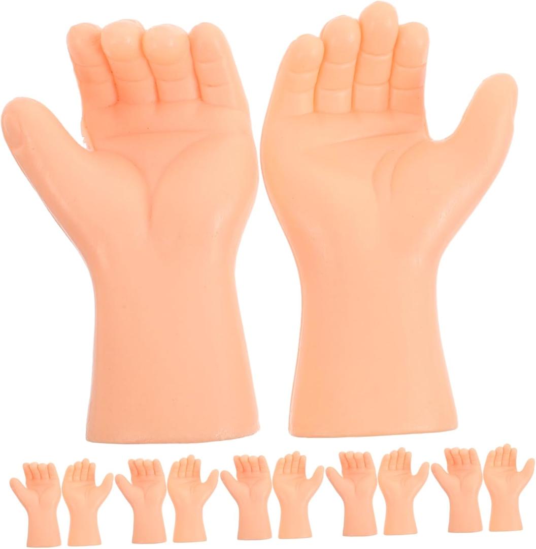 Sosoport Flexible Hands Model for Dolls 6 Pairs Plastic Hand Parts for DIY Doll Crafting Miniature Creations