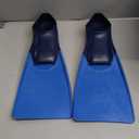 Sporti Adult-Kids Swim Fins for Pool Lap Swimming - Long Floating Fins for Swimming & Snorkeling - Swim Flippers for Training (M 8-9 / W 9-10, Blue-Navy)