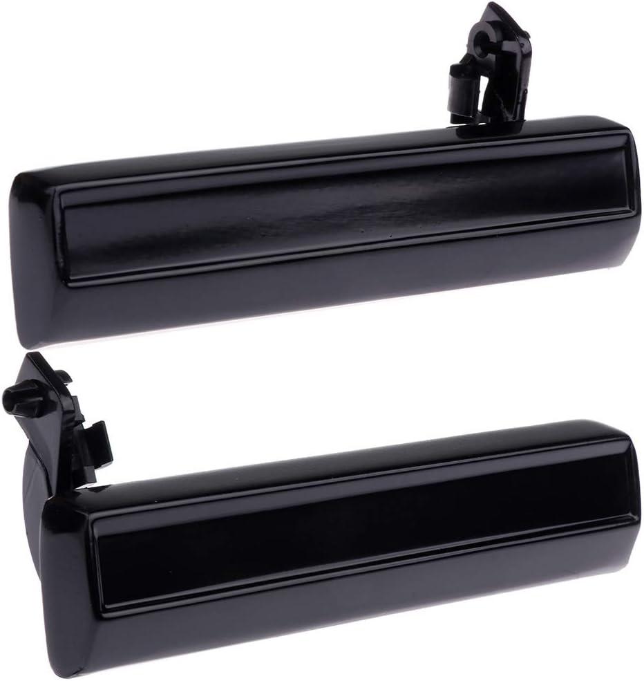 OCPTY Door Handles Exterior Driver Passenger Side Replacement Fit 1985-1994 for S10 Outside Door Handles Black (2 pcs)