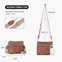 Crossbody Bags for Women Rfid Travel Crossbody Purses Leather Handbags Medium Shoulder bag with Adjustable Strap