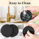 24 PCS Slate Drink Coasters Bulk, MAPRIAL 4 Inch Round Black Rustic Stone Coasters, Laser Engraving Blanks with Anti-Scratch Backing for Engraver, Wedding, Gifts, Home Decor, Bar