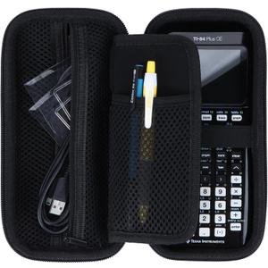 Storage Case Compatible with Texas Ti-84 Plus CE/TI-84 Plus/TI-Nspire CX II CAS/TI-Nspire CX II/TI-83 Plus/TI-89 Titanium/TI-85/TI-86 Calculator (Black)