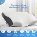 Derila Cervical Queen Size Pillow for Sleeping - Ergonomic Neck Support Pillow for Neck & Shoulder Pain Relief - Side, Back, Stomach Sleepers - Contour Best Bed Anti-Snoring Pillows for Sleeping