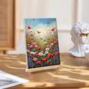 YOYA Framed Paint by Numbers Kit for Adults - Flowers Adult Paint By Number Kits on Canvas with Easel, DIY Flower Paint by Number Framed Canvas for Home Wall Decor 8x12 Inch