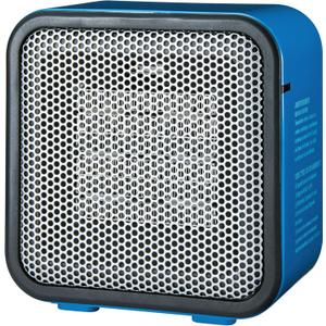 Amazon Basics Ceramic Space Heater, Mini Heater for Office Desk, Portable Tent Heater for Camping (Indoor Use), 500 W, With Tip-Over Protection, Lightweight (1.4 LBS), Blue, 5.9 x 3.2 x 6 inches