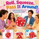 Jumbo Squishy Dice Toys, Gaint Soft Squeeze Fidget Toy for Kids Adults