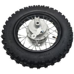 10" Rear Wheel Rim Tire Assembly for 50cc 110cc 125cc Dirt Bike tao TTR SSR CRF Apollo 12mm axle Includes Drum Brake 80/100-10 Tire Tube With 420-37T Sprocket