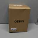 Cesun Small Bathroom Trash Can with Lid-1.3 Gal, Outdoor Stainless Steel Garbage Can for Dog Poop with Anti-Slip Base, for Bathroom, Bedroom, Office, RV, Living Room, White