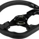 D Shape Style Golf Cart Steering Wheel Universal Design for Club Car Ds and Precedent EZGO RXV & TXT, Yamaha Golf Cart Steering Wheel (Black-56F)