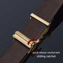 VANNANBA Genuine Leather Belts for men, Fashion Dress Designer Slide Belt for men Automatic Bucklewith Gift Box (Black)