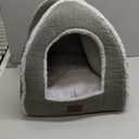 Cat Bed for Indoor Cats - Cat Cave Bed Cat House Cat Tent with Removable Washable Cushioned Pillow, Soft and Self Warming Kitten beds,Cat Beds & Furniture Large Grey (L(17.5 x 17.5 x 17.5 Inch))