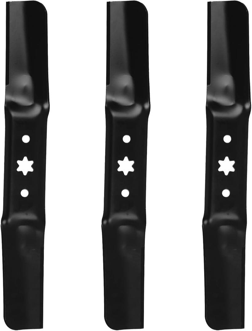 (3) 54 inch High Lift Mower Blade for Cub Cadet MTD 942-05056 942-05056A XT1 XT2 ZT1 ZT2 RZT-L54 KW/KH T8400 TB2454 54inch 742-05056A 742-05056A Troy-Bilt Mustang 54 XP Super Bronco 54" Deck, Black