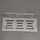 Paper Towel Holder with Shelf, One Hand Tear, Paper Towel Holder Wall Mount with 2 Detachable Hooks for Kitchen, Bathroom, White