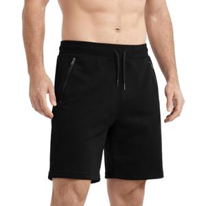 Mens 100% Merino Wool Training Shorts  Athletic Fit  Plastic-Free Contact (Medium, Black)