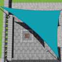 Patio Paradise 8' x 8' x 11.3' Turquoise Sun Shade Sail Right Triangle Shade Cloth Pergolas Canopy Cover, Heavy Duty Sunlight Block Fabric for Outdoor Backyard Deck