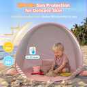 Gorich Pop Up Baby Beach Tent with UPF50+ UV Protection, Portable Toddler Sun Shelter with Mesh Ventilation, Lightweight & Foldable Play Shade Tent for Beach, Park & Backyard, Large
