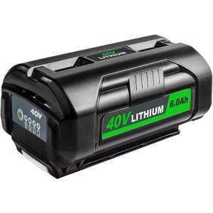 6.0Ah 40V Battery Replacement for Ryobi 40v battery 6ah,Ryobi Tools OP4060 OP4040 OP4060A OP4015 OP4026A OP40201 OP4050A OP4015 OP4030 OP40401 for Cordless Power Tools RY40250 RY40620 RY40403