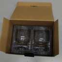 JBHO Hand Blown Crystal Double Old Fashioned Cocktail, Solid Whiskey Glasses, Rocks Glasses, Lowball Glasses - 12 Ounce - set of 2 - Perfect Size for Oversized Ice Cubes