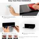 OAPRIRE Acrylic Floating Wall Shelves Set of 2, Damage-Free Expand Wall Space, Small Display Shelf for Smart Speaker/Action Figures with Cable Clips