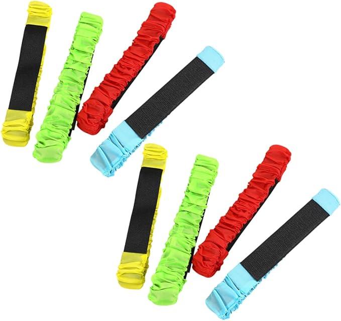 BESPORTBLE Foot Gaiters Game 3-Leg Racing Accessories Leg Bands Racing Ropes with Legs Backyard Relay Game Elastic Racing Straps Racing Game Straps with Legs Nylon