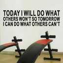 AnFigure Inspirational Office Wall Decals Motivational Quotes Wall Stickers Sports Workout Fitness Workplace Gym Business Art Vinyl Home Decor Today I Will do What Others Won't so 25"X7"