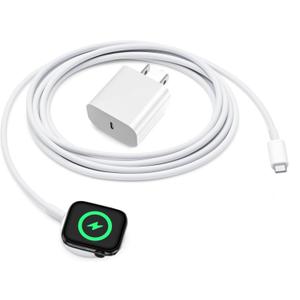 20W USB-C Magnetic Fast Charger for Apple Watch (MFi), Wireless Charging Cable for All iWatch Series (2 m)