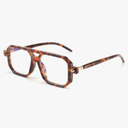 FEISEDY Reading Glasses Vintage Square Blue Light Blocking Glasses Women Men 70s Flat Aviator Glasses B0090